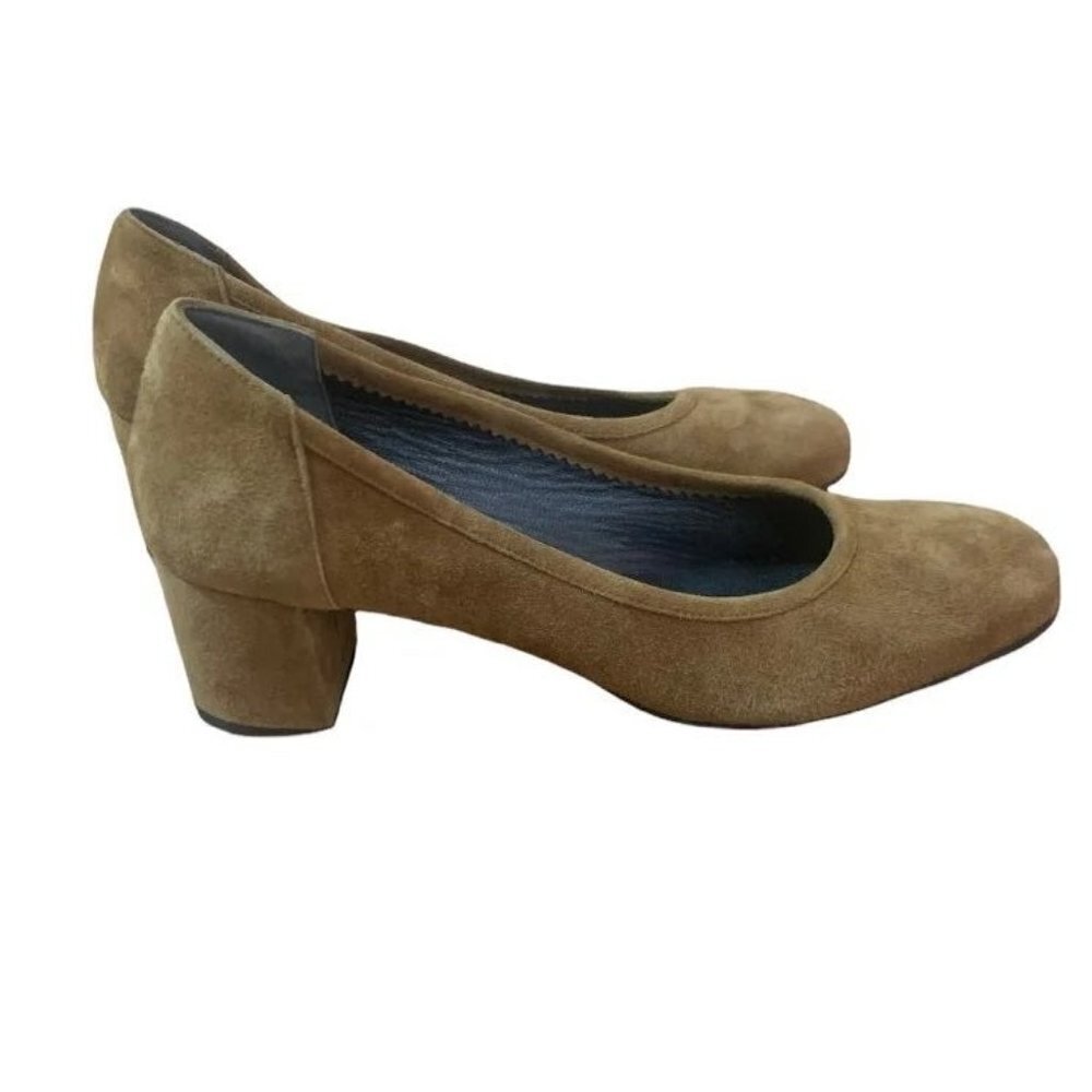 Andrea Carrano Brown Suede Pumps | Sz 7.5 - Picture 1 of 5